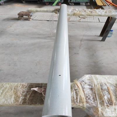 FRP Pultrusion Round Tube 76x8mmx2400mm Với Giao dọc thảm đan như cột hàng rào